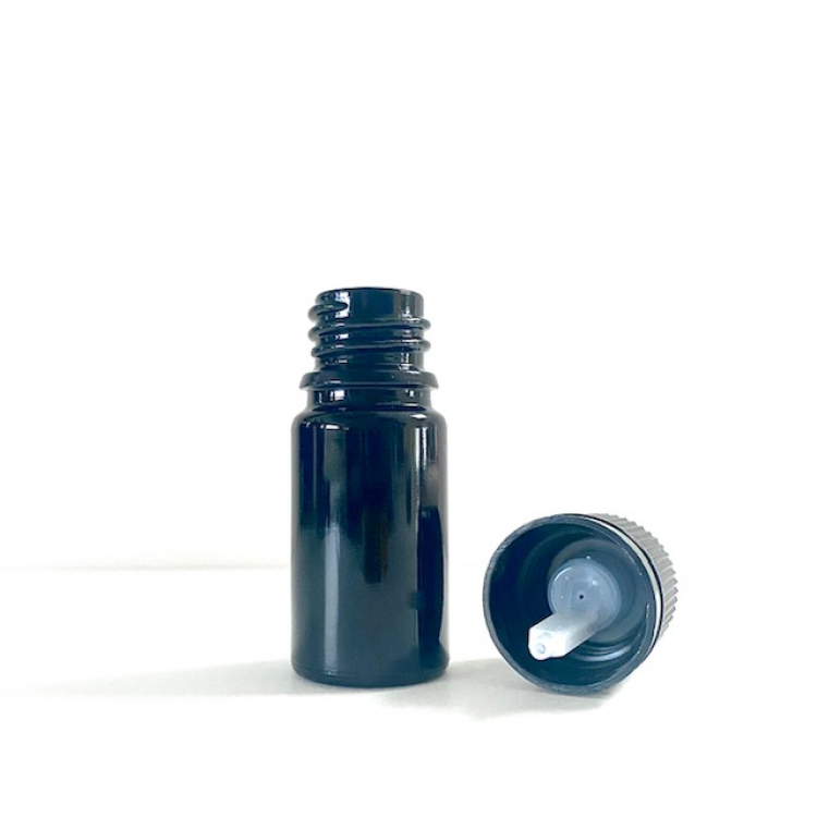 ブラック遮光ガラスボトル（黒キャップ・ドロッパー付属）5ml
